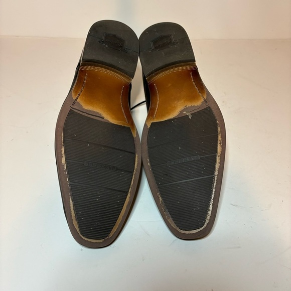 Florsheim POSTINO Mens So 9.5 D Plain Toe Oxford Black Leather Lace Up 15149-001 - Picture 8 of 10